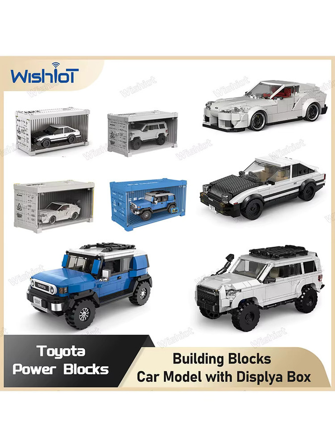 XQ Retro Auto Modell Bausteine Set mit Display Box für Toyota FJ40, 4Runner, Supra und AE86 als Spielzeug für Kinder - Bild 4