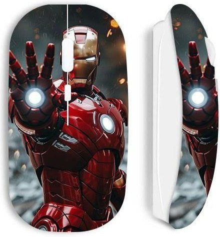Maniacase Iron Man Avengers Kabellose Ergonomische Maus in Weiß und Rot - Bild 1
