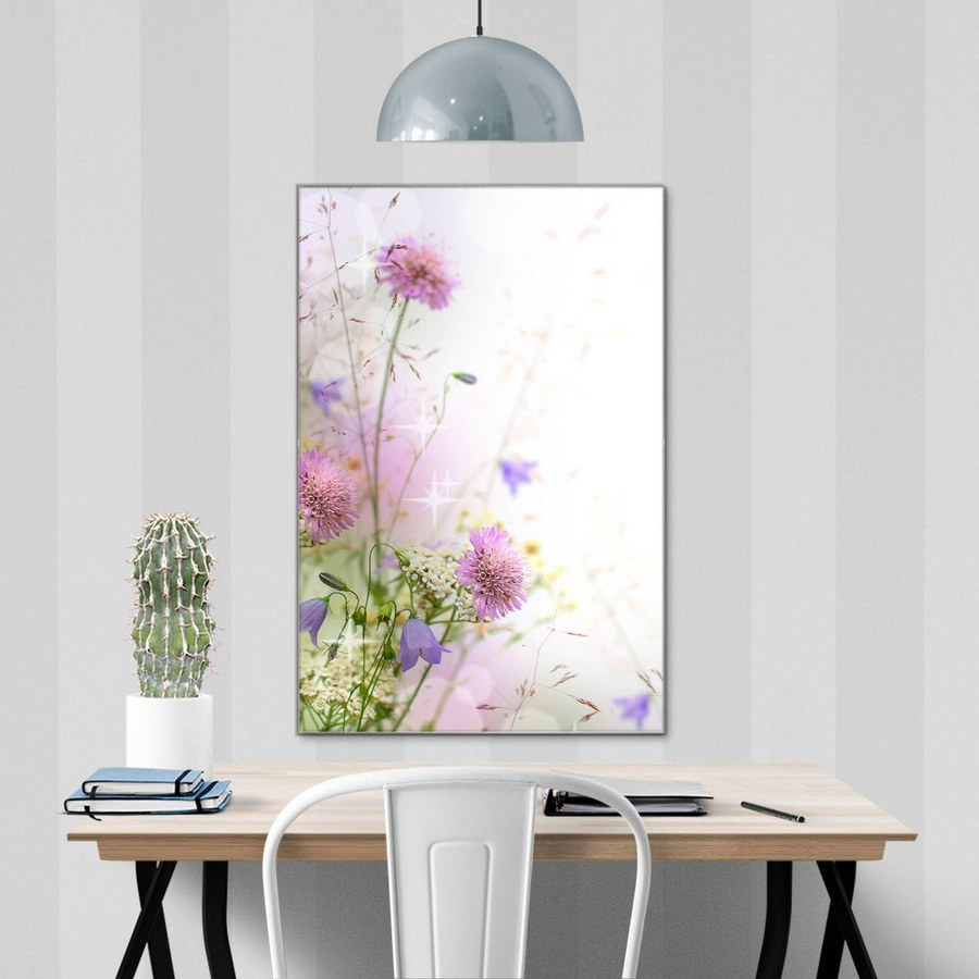 banjado Glas Magnettafel Motiv Glitzernde Wiese, Hochformat, Rahmenlos, B/H: 50 x 75 cm, Mehrfarbig - Bild 1