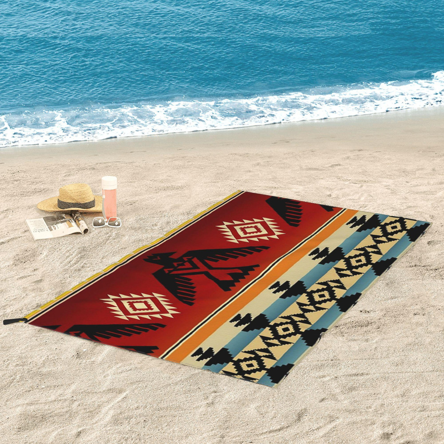 Strandtuch Thunderbird Native American Muster von JMG Household Supplies, Mikrofaser, Multicolor, B: 70 cm, L: 140 cm - Bild 3