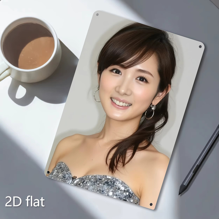 CIFBUY Hirose Suzu Retro Metall-Wandkunst Vintage Porträt Wanddekoration B/H: 30 x 20 cm - Bild 2