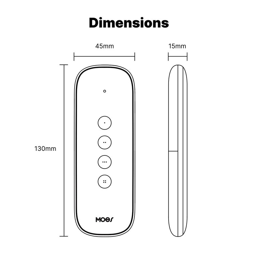 Tuya ZigBee Smart Scene Switch 4 Tasten drahtlose Fernbedienung für 12 Szenarien in Schwarz oder Grau - Bild 5