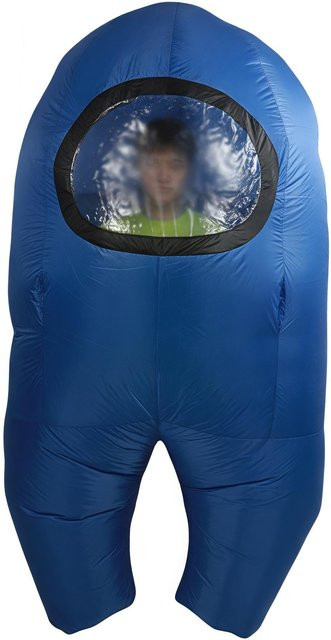 Aufblasbares Astronauten Kostüm, Weltraum, Blau, 120-150CM - Bild 1