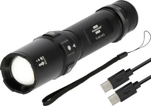 Brennenstuhl LuxPremium LED Taschenlampe mit 800lm und USB-Ladefunktion in Schwarz - Bild 1