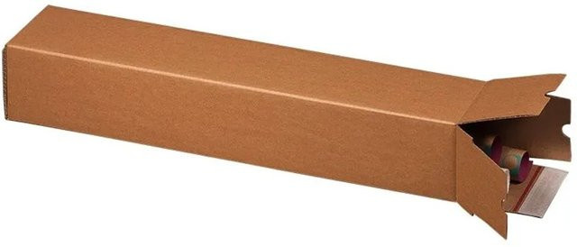 PROREGAL Plan-Box DIN A1 aus Wellpappe, 10er Set, Braun, L: 610 mm, B: 105 mm, H: 105 mm, verlängerbar mit Teleskophülle und doppeltem Selbstklebeverschluss - Bild 1