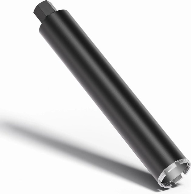 Wiltec Diamantbohrkrone Mesh für Beton, Durchmesser: 82 mm, Länge: 450 mm, Anschluss: 1 1/4 Zoll, Farbe: Schwarz - Bild 1