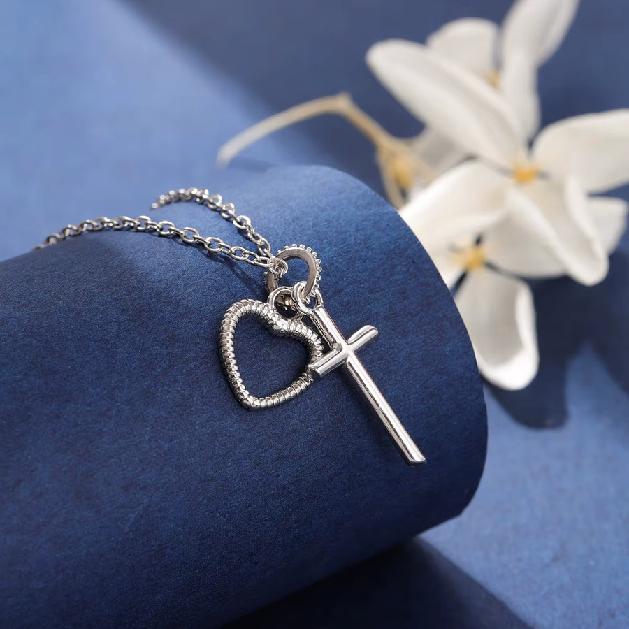 Halskette Vintage Love Cross, 925 Silber - Bild 2
