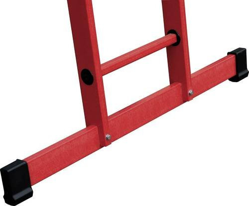 Günzburger Steigtechnik MUNK 36812 Anlegeleiter aus Vollkunststoff mit Traverse in Rot - Bild 1