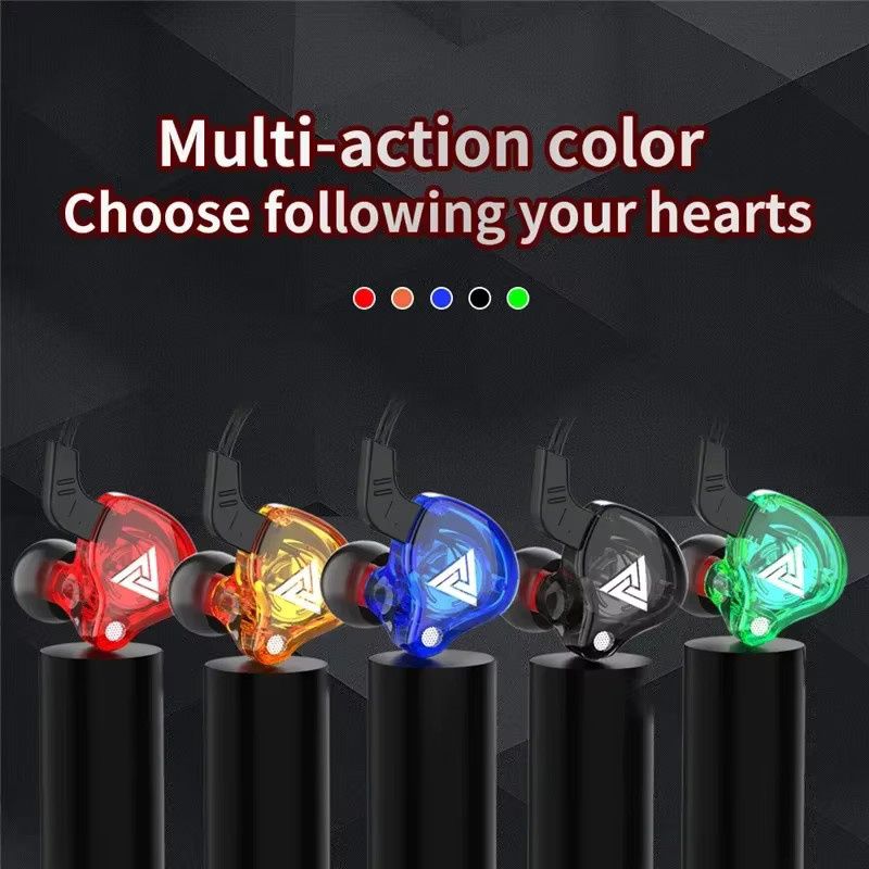 VIKEFON QKZ AK6 In-Ear-Kopfhörer in Blau mit 6 dynamischen Treibern, Mikrofon und HIFI-Subwoofer für Sport und Monitoring - Bild 2