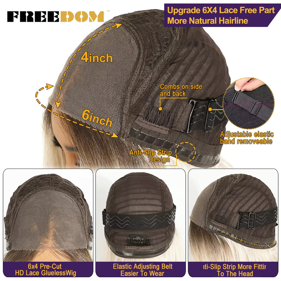 FREIHEIT Lace-Front-Perücke, kurzer Bob, Ombre, Damen - Bild 3