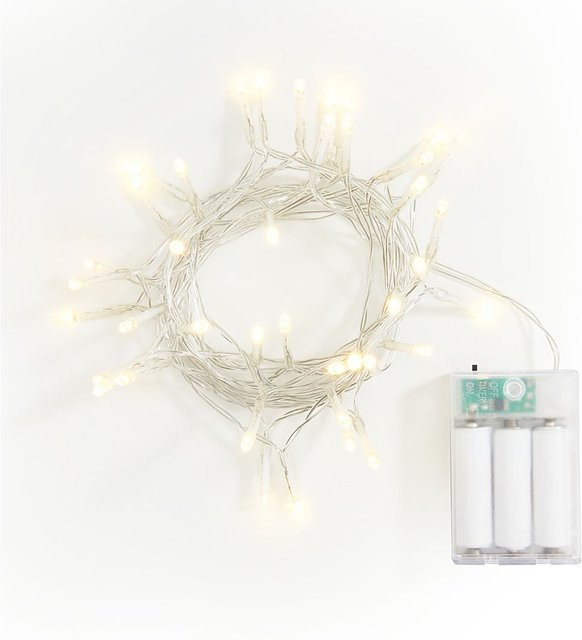 VBS Mini-LED-Lichterkette mit 40 LEDs und Timer in Weiß und Transparent für den Innenbereich - Bild 1
