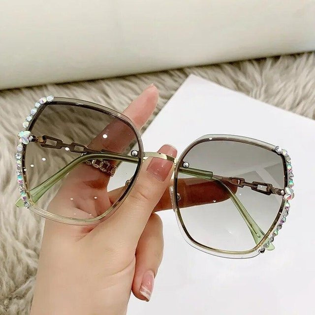 BEYIII Sonnenbrille, randlos, rechteckig, Kunststoff, grau, Damen - Bild 1