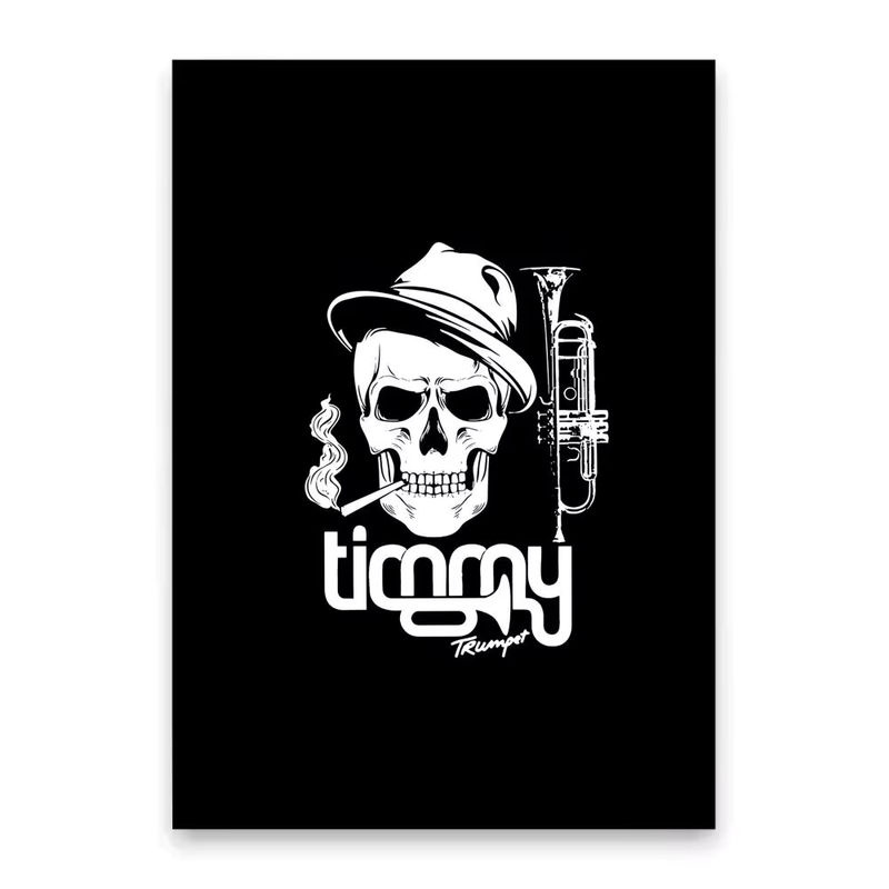 T-TIMMY TRUMPET DJ-Poster aus PVC in Schwarz, selbstklebende und wasserdichte Wandkunst im Hochformat für dein Zuhause oder Büro - Bild 4
