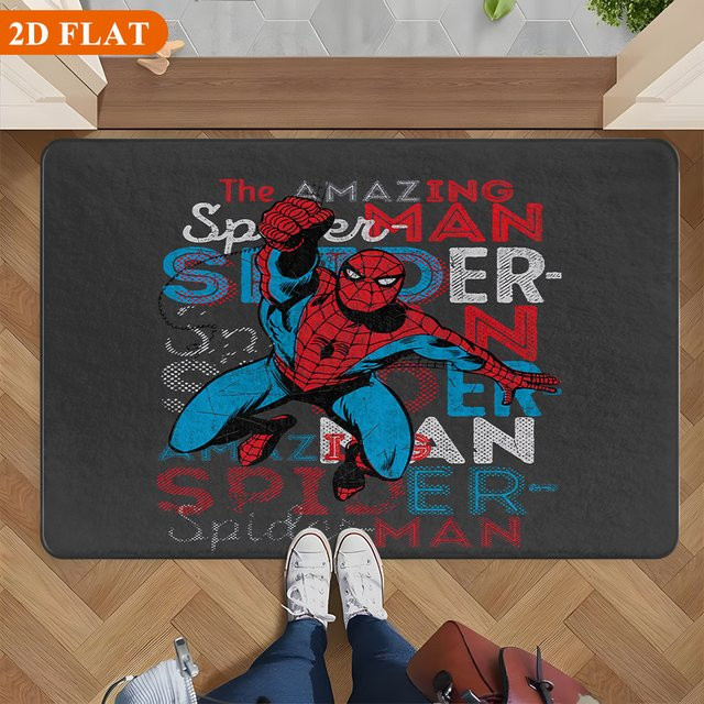 Rutschfeste Spiderman Badematte von BEAST KINGDOM aus Polyester, Rechteckige Motivmatte in Multicolour, B/T: 60 x 40 cm - Bild 1