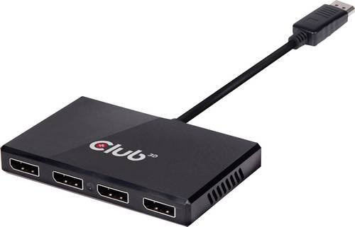 club3D CSV-6400 DisplayPort Adapter Schwarz mit 1x DisplayPort Stecker und 4x DisplayPort Buchse - Bild 1