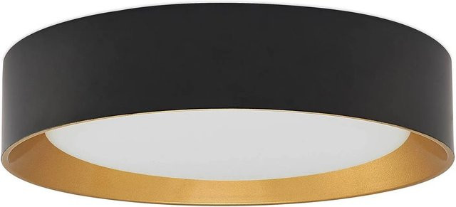 Lindby LED Deckenleuchte Kambia Modern Schwarz Gold aus Aluminium 1-flammig - Bild 1