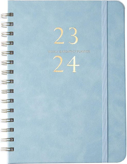 TOMTOP JMS A5 Schultagebuch 2023 mit täglichem Wochenplan, Spiralnotizbuch Softcover, Hellblau, 160 Seiten - Bild 1