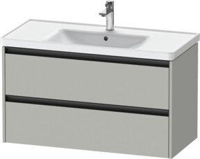 Duravit Waschtischunterschrank Ketho.2 in Betongrau mit 2 Schubladen, wandhängend, Breite: 98,4 cm, Tiefe: 45,5 cm, Höhe: 54,9 cm - Bild 1