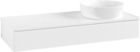 V&B Waschtischunterschrank Antao mit Frontstruktur in Weiß, B/T/H: 120 x 50 x 19 cm - Bild 1