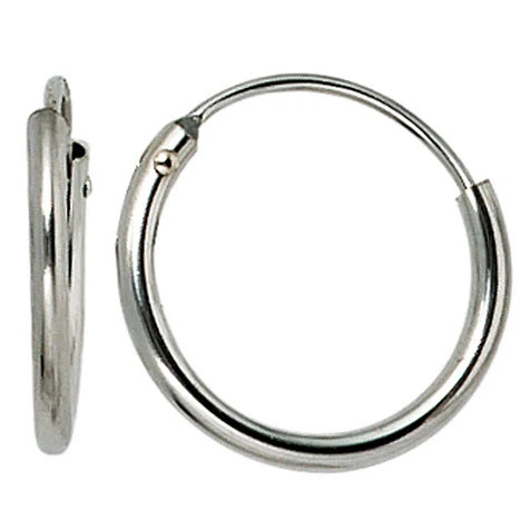 Colfem Creolen 585 Weißgold, Unisex - Bild 1