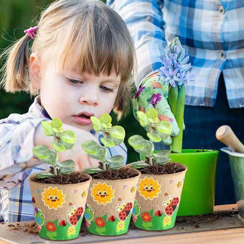 DIY Garten-Papierhandwerkstöpfe als rechteckiges Pflanzset für Bastelarbeiten aus Papier - Bild 3