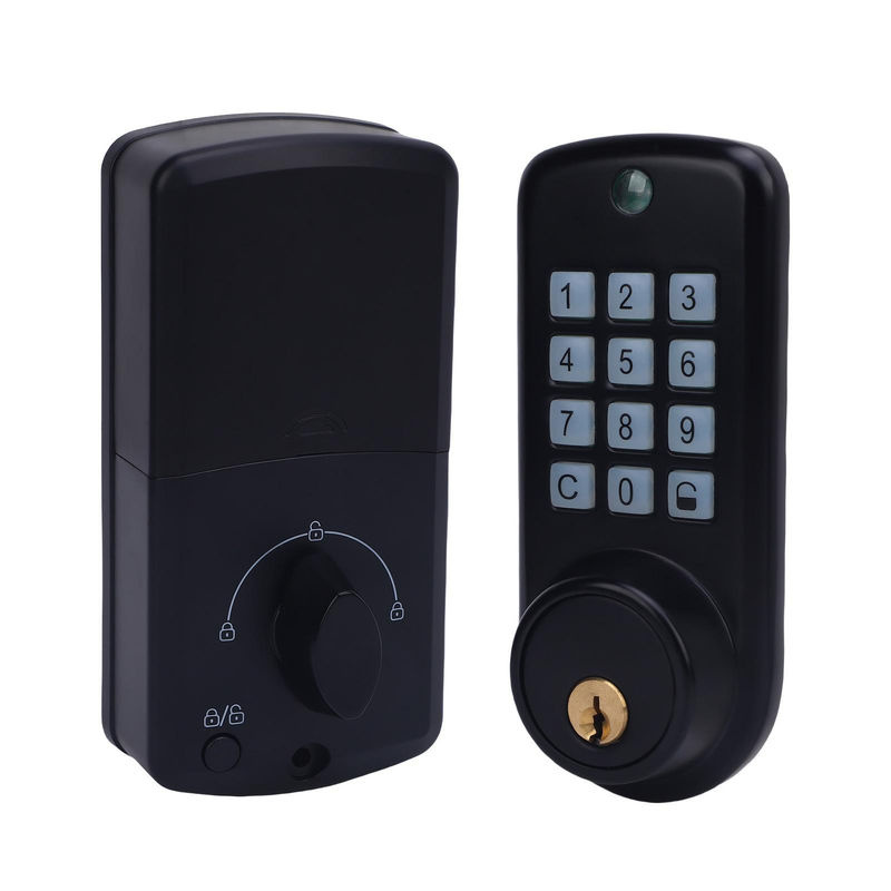 GoolRC Smart Lock Elektronisches Türschloss in Schwarz mit Passwort und mechanischem Schlüssel für schlüssellosen Zugang - Bild 2