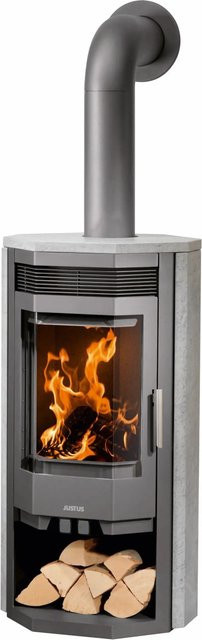 Justus Kaminofen Usedom 7 in Grau mit Specksteinverkleidung und 7 kW Leistung - Bild 1