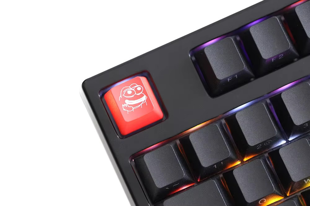 KPrepublic Tastenkappe Sad Frog THX-Meme aus ABS in Schwarz-Rot mit Hintergrundbeleuchtung für R1 ESC - Bild 2