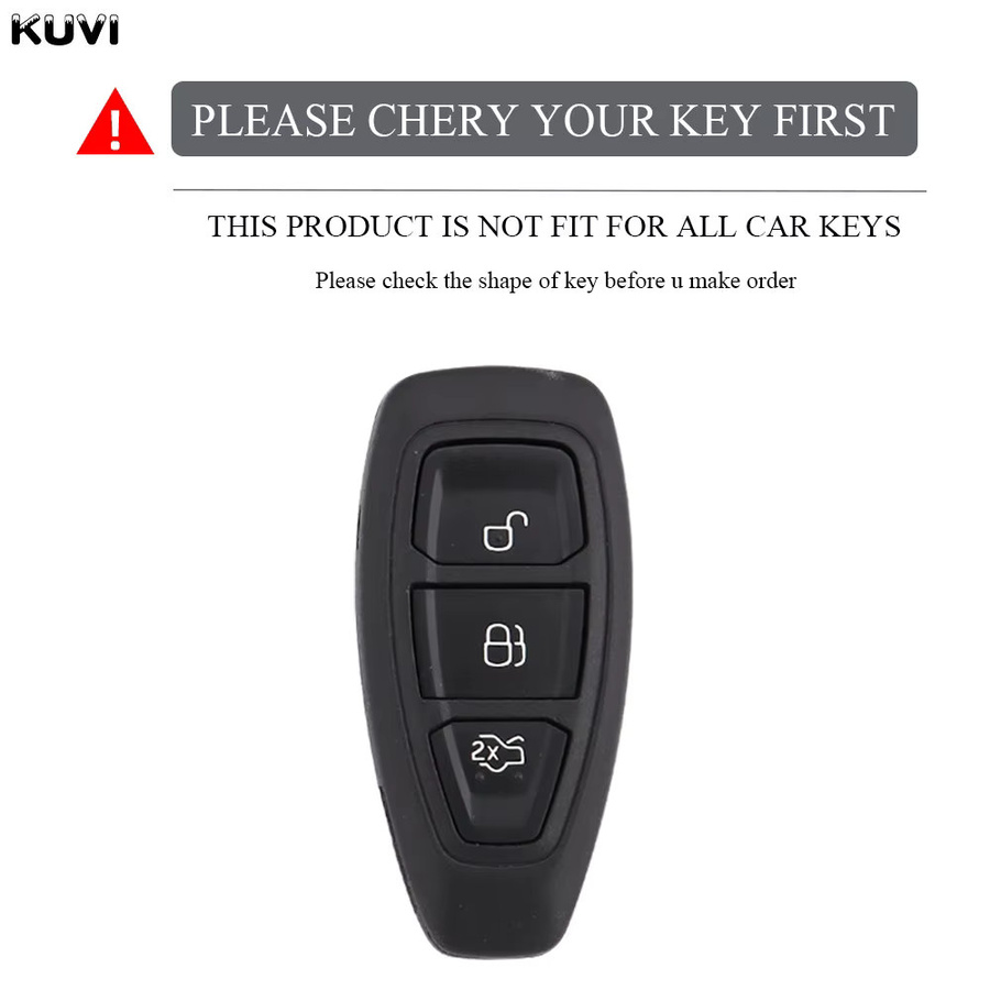 Kuvi TPU Schlüsselhülle für Ford Focus, Mondeo, Fiesta, Ecosport, Kuga, ST, C-Max und B-Max als Schutz für die Fernbedienung - Bild 1
