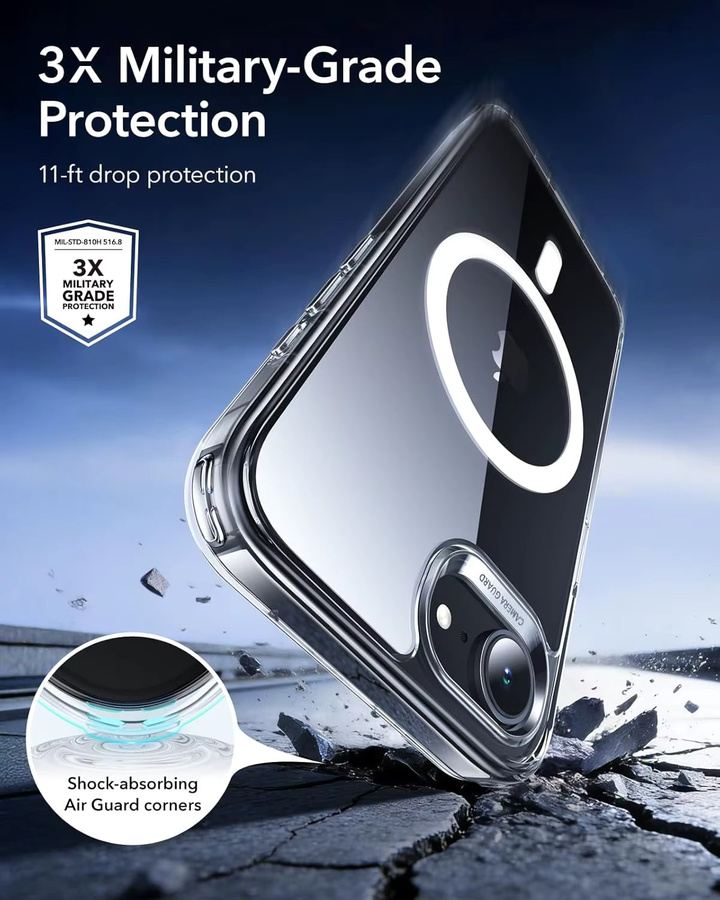 Magnetische transparente Handyhülle für Apple iPhone 17e und iPhone 16e mit Anti-Vergilbungs- und Stoßschutz - Bild 5
