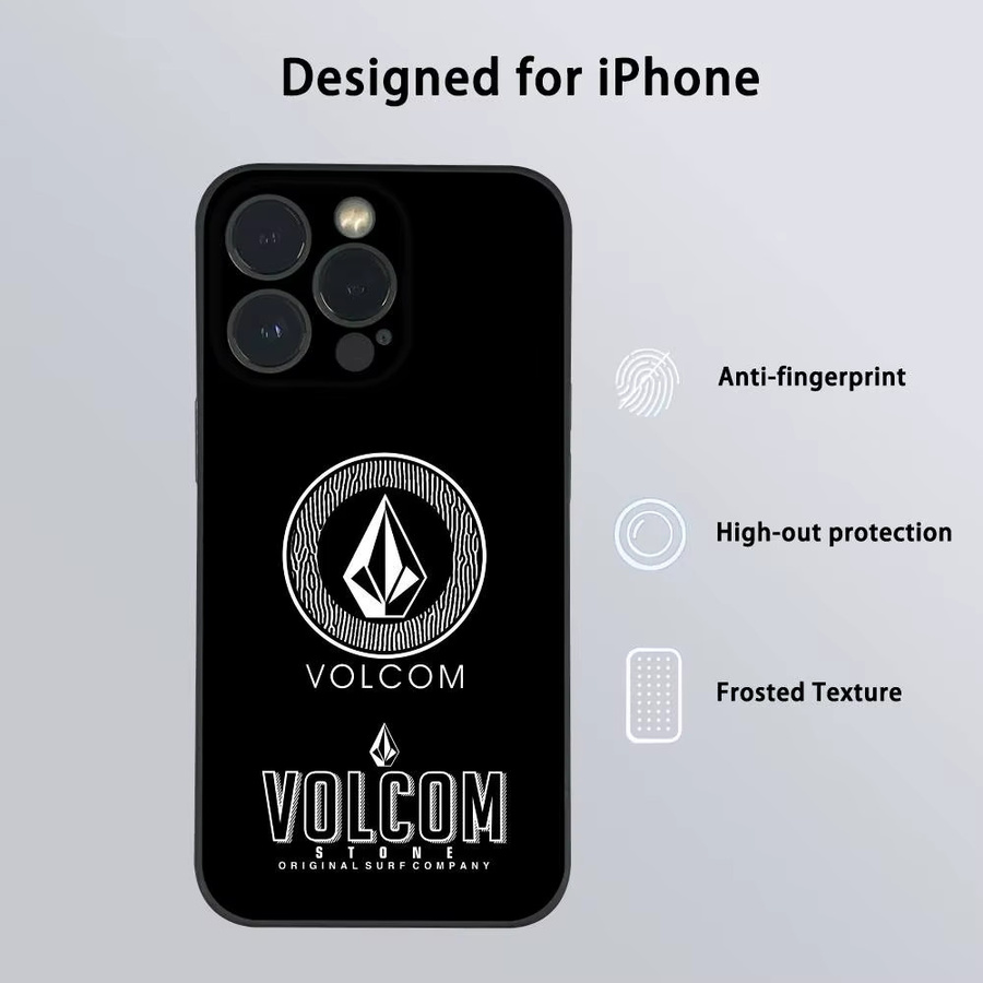 Volcom Handyhülle Frosted Soft Shell für iPhone 16 15 14 13 Pro Max Plus Mini in Schwarz - Bild 3