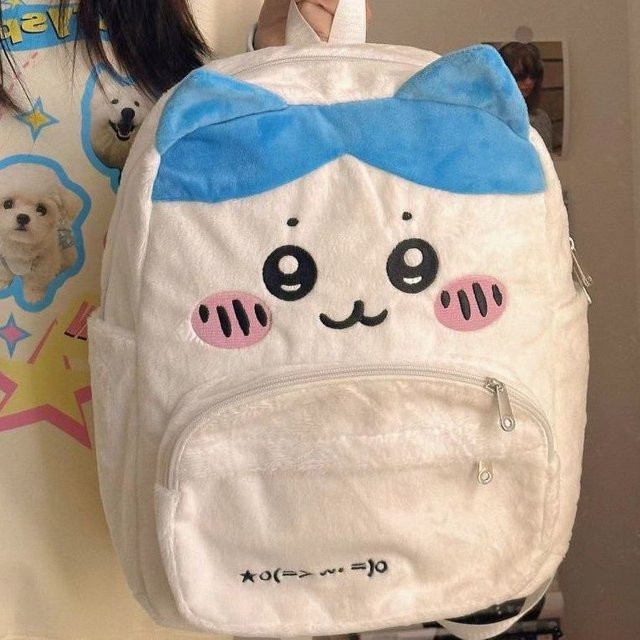 Chiikawa Hachiware Plüsch-Rucksack, Weiß - Bild 1