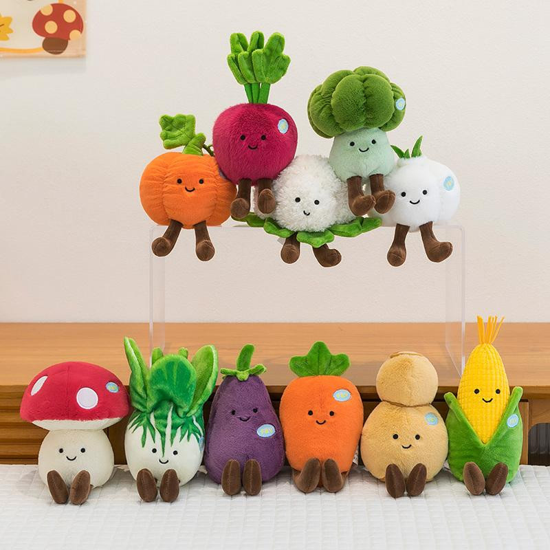 GDzaccly Plüschpuppen Gemüse Obst Pilz Bunt - Bild 1