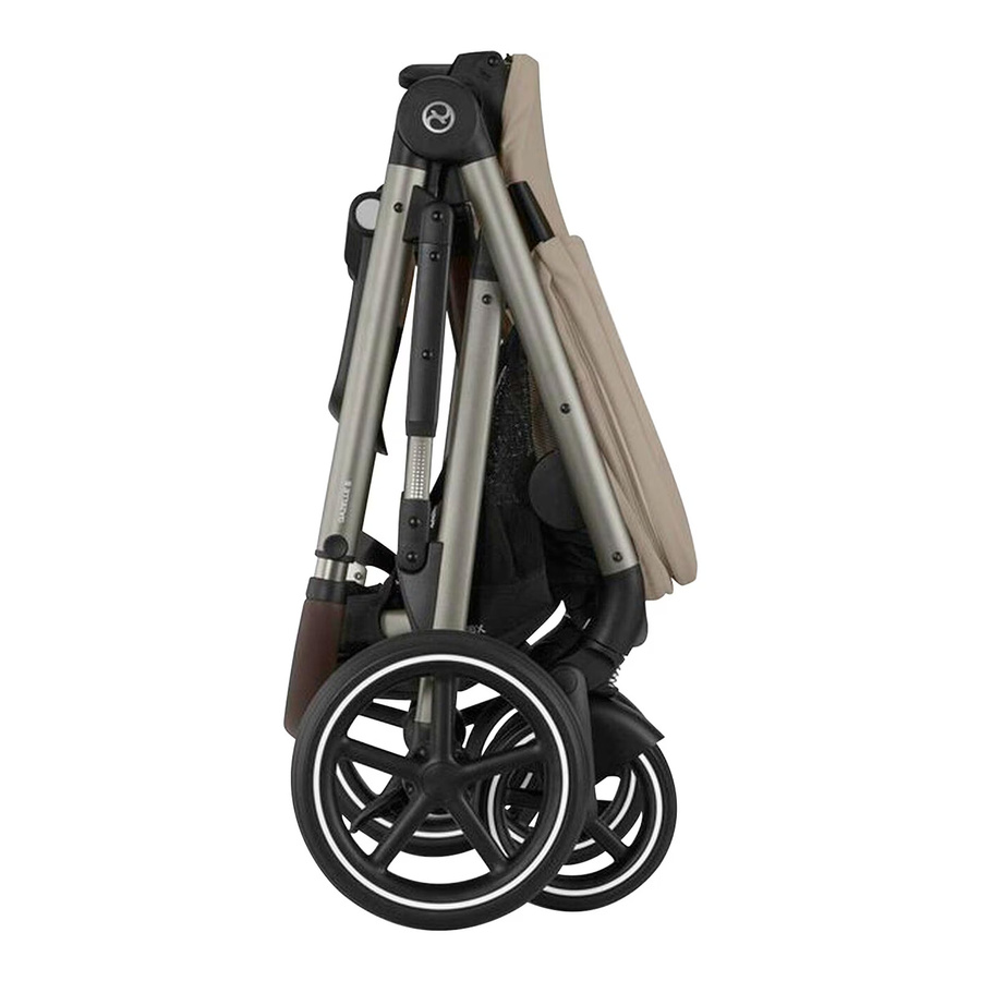 Cybex Gold Gazelle S Kombi-Kinderwagen in Beige mit Aluminium-Gestell und Federung - Bild 2