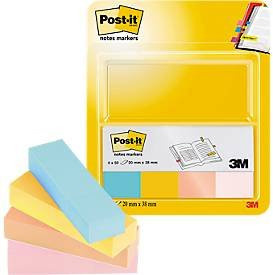 Post-it Haftstreifen 670-4B farbsortiert, 4 Packungen à 50 Blatt - Bild 1
