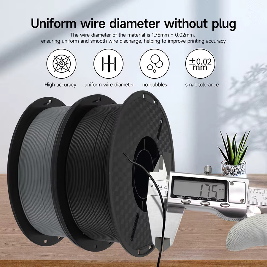 KEEPANG PLA 3D-Druck Filament Grau, Durchmesser: 1,75 mm, 5 kg - Bild 2