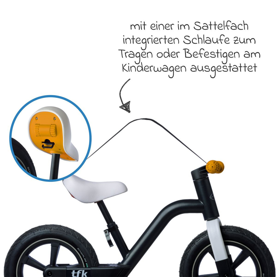 TFK Laufrad Balance Bike mit Luftreifen und verstellbarem Sattel in Orange - Bild 4