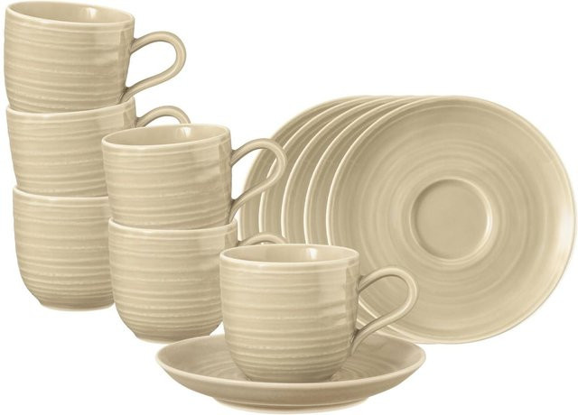 Seltmann Weiden Espressotassen mit Untertassen Terra Sandbeige 6er Set 0,09 l - Bild 1