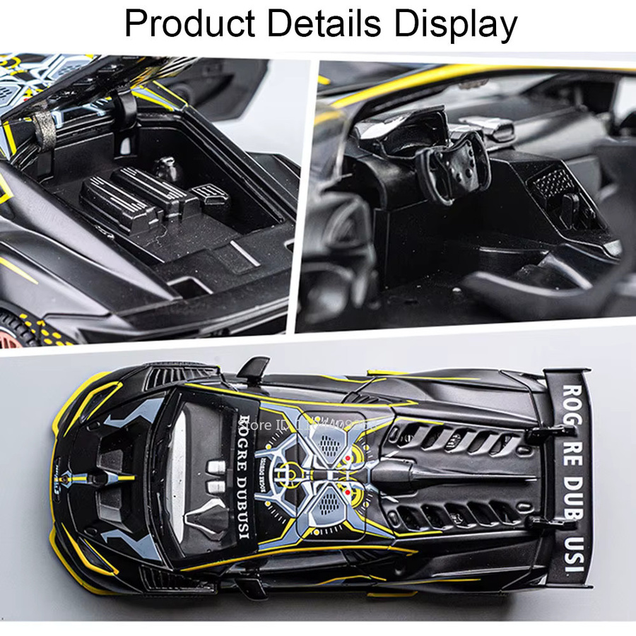 RMZ city Lambor Huracan ST EVO Sian Sportwagenmodell, Maßstab 1:32, mit Licht und Sound - Bild 2