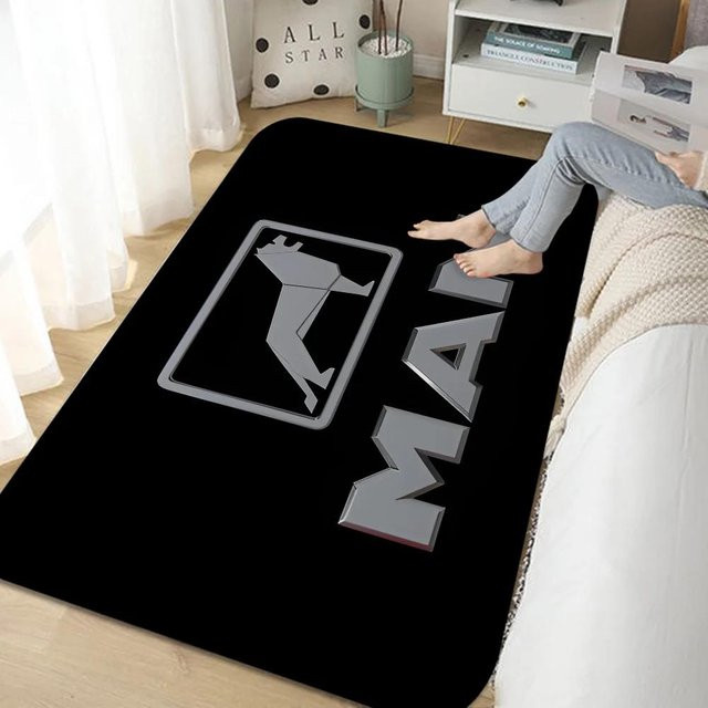 Rouxin fifteen Fußmatte mit LKW-Logo im nordischen Stil, schwarz, B/B: 40 x 60 cm - Bild 1
