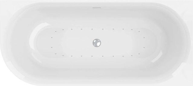 Ottofond Whirlpool Mince Corner L mit Silent-System in Schwarz-Weiß, B/T: 180 x 80 cm - Bild 1