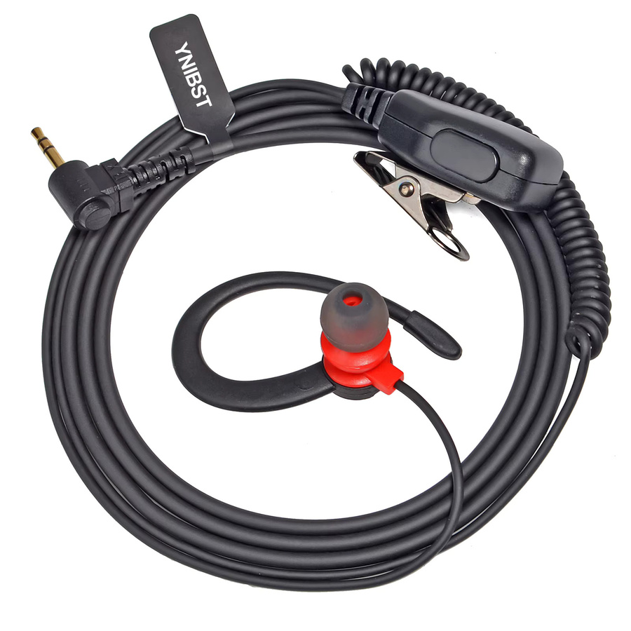 Motorola G-förmiges In-Ear-Ohrhörer mit Mikrofon für Walkie-Talkies, 3,5 mm Klinke, Schwarz/Rot - Bild 3