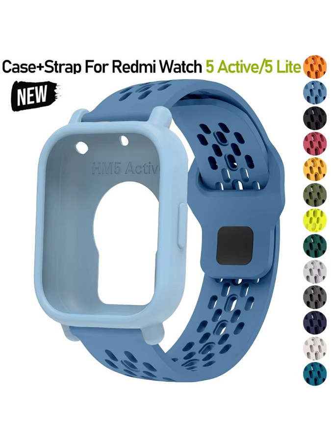 FancyWrist Uhrenarmband und Gehäuse für Redmi Watch 5, Silikon, Schwarz - Bild 3