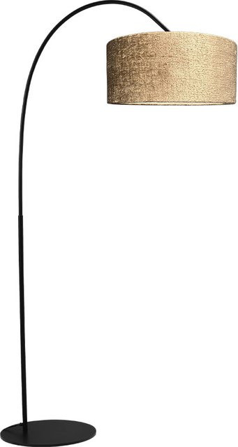 Masterlight Arch L 183 Stehleuchte in Schwarz Matt mit beige farbenem Stoffschirm - Bild 1