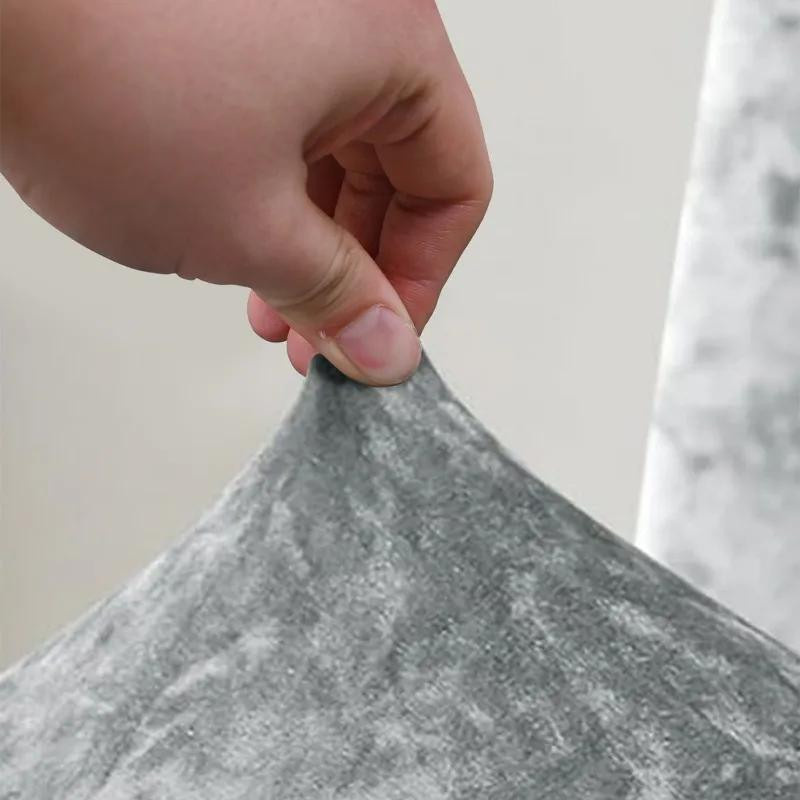 Elastischer Samt Esszimmerstuhlbezug von Household supplies MH in Einfarbig zur Möbelschutz-Erweiterung für dein Zuhause oder Gastronomie - Bild 3