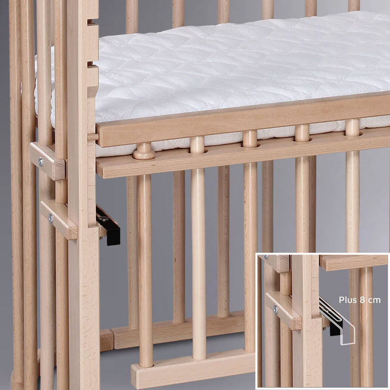 Babybay Beistellbett Maxi Comfort Plus aus Buche in Braun, B/T: 89 x 51 cm - Bild 2