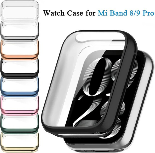 CAOWTAN TPU-Schutzhülle für Xiaomi Mi Band 8 Pro und Mi Band 9 Pro mit Displayschutzfolie in Transparent oder Multicolour - Bild 1