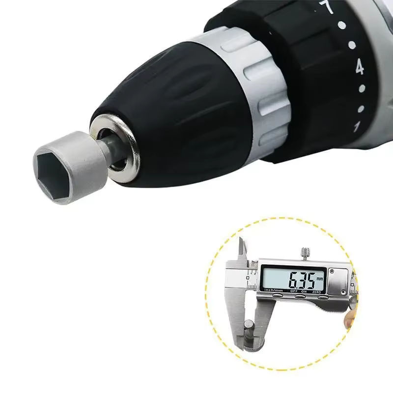 SLADE Hex-Buchsen-Set mit 9 Teilen, Hülsensatz für Mutternschrauber in Silber, Größen 5mm bis 13mm - Bild 4