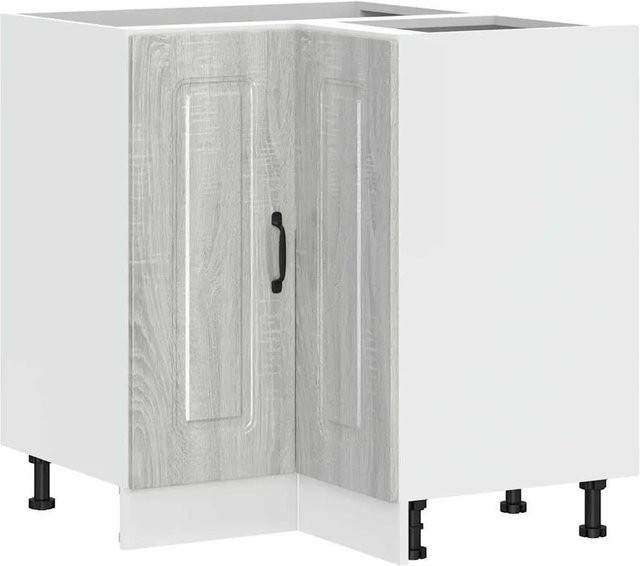 vidaXL Küchen-Eckunterschrank Kalmar in Grau Sonoma Holzwerkstoff, B/T/H: 75,5 x 75,5 x 81,5 cm - Bild 1