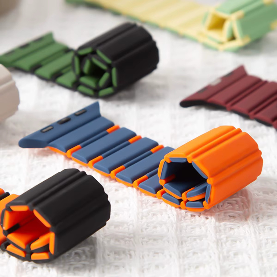 CAOWTAN Uhrenarmband Silikon, Bicolor, Unisex - Bild 3